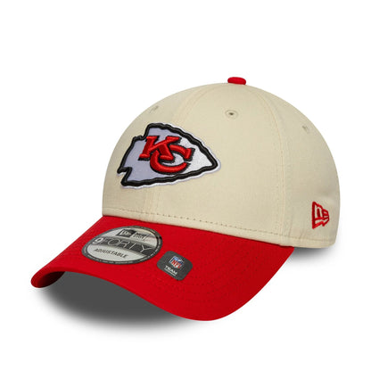 This is a Kansas City Chiefs NFL Wordmark Cream 9FORTY Adjustable Cap 3