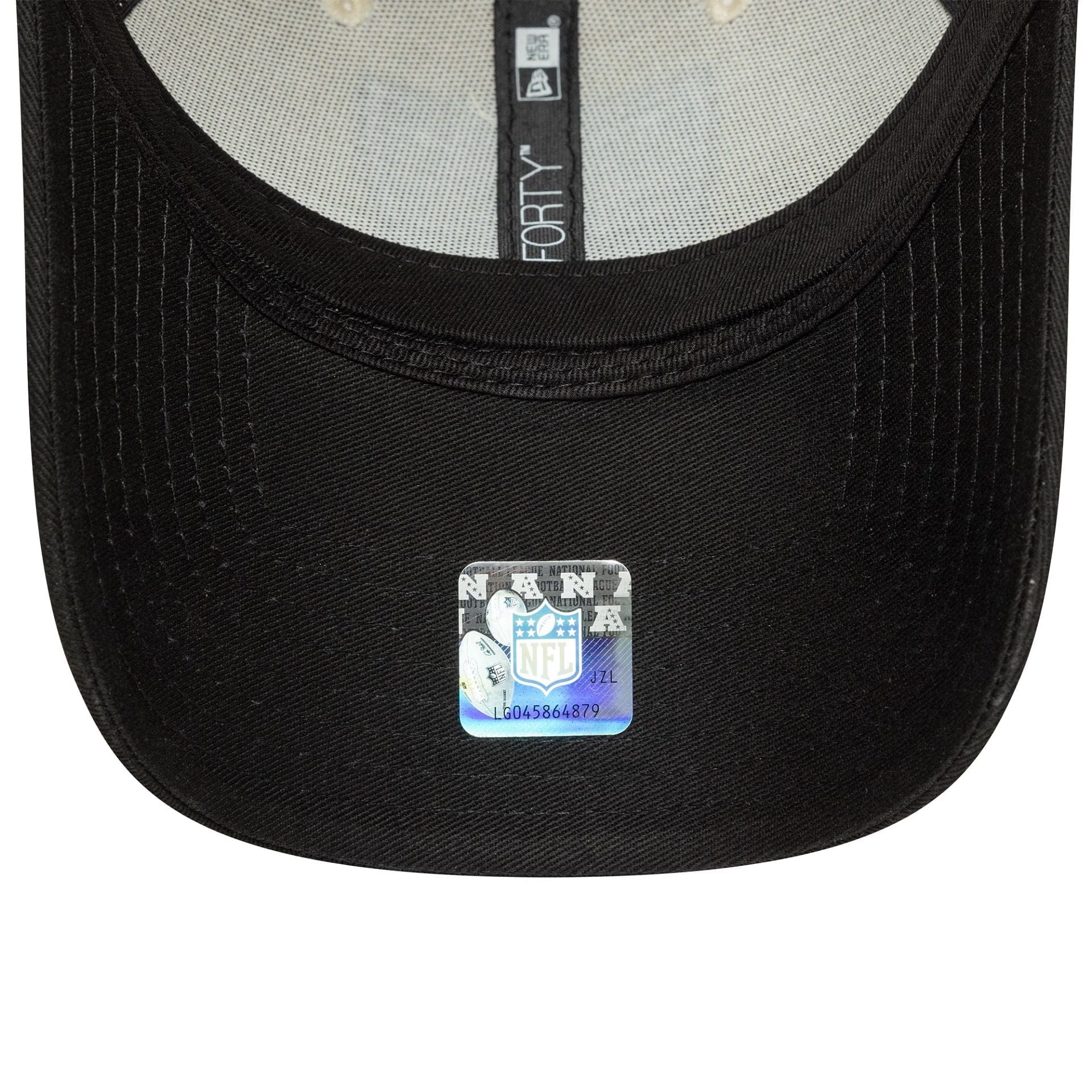 This is a Las Vegas Raiders NFL Wordmark Cream 9FORTY Adjustable Cap 6