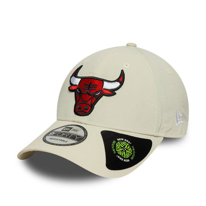 This is a Chicago Bulls NBA Recycled Cream 9FORTY Adjustable Cap 1