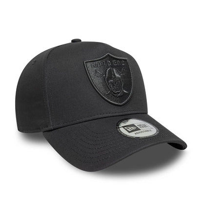 This is a Las Vegas Raiders NFL Metallic Dark Grey 9FORTY E-Frame Adjustable Cap 3