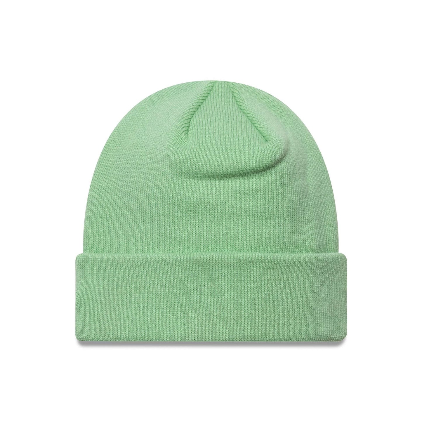 This is a New York Yankees MLB League Essential Pastel Green Cuff Knit Beanie Hat 2