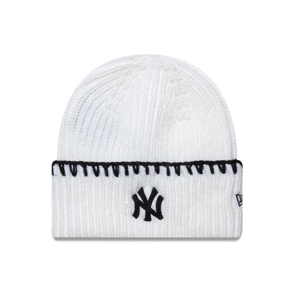 York Yankees Chunky Topstitch Cuff Knit Beanie Hat