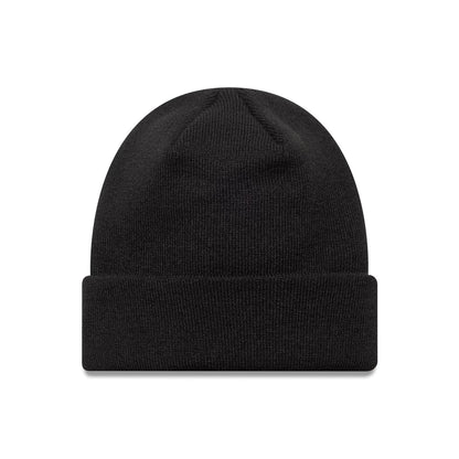 This is a New York Yankees MLB Sequin Rose Black Cuff Knit Beanie Hat 2
