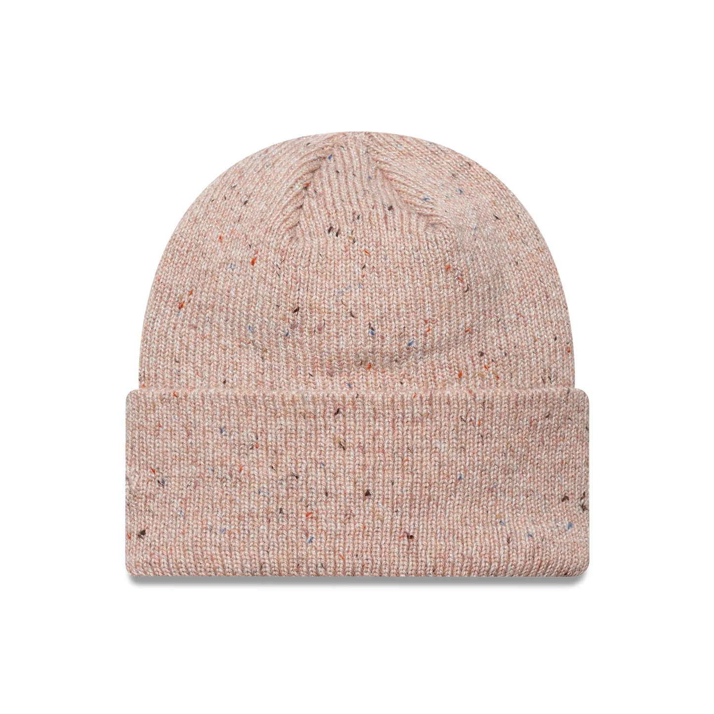 This is a New York Yankees Womens MLB Glitter Pastel Pink Cuff Knit Beanie Hat 2