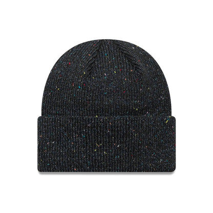 This is a New York Yankees Womens MLB Glitter Black Cuff Knit Beanie Hat 2
