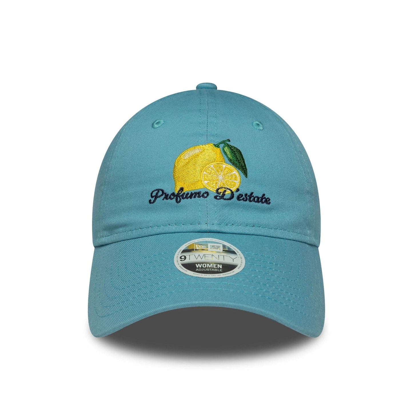 This is a Womens New Era Phrase Pastel Blue 9TWENTY Adjustable Cap 2
