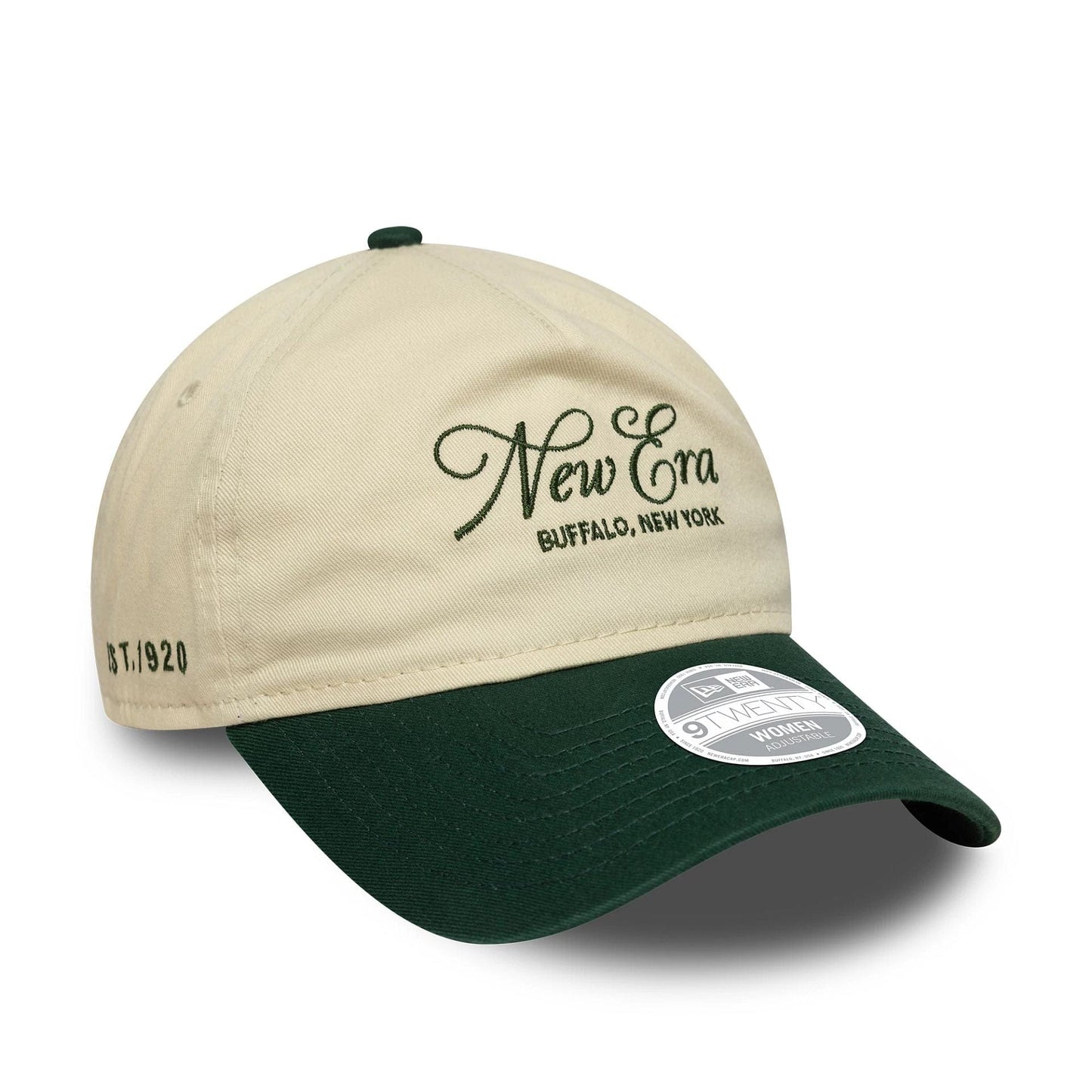 This is a Womens New Era Cream 9TWENTY A-Frame Adjustable Cap 3