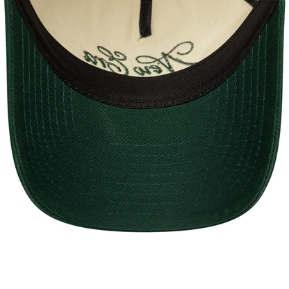 This is a Womens New Era Cream 9TWENTY A-Frame Adjustable Cap 6