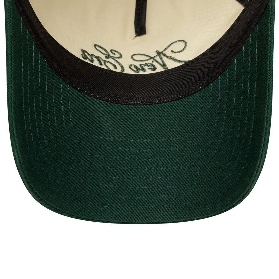 This is a Womens New Era Cream 9TWENTY A-Frame Adjustable Cap 6