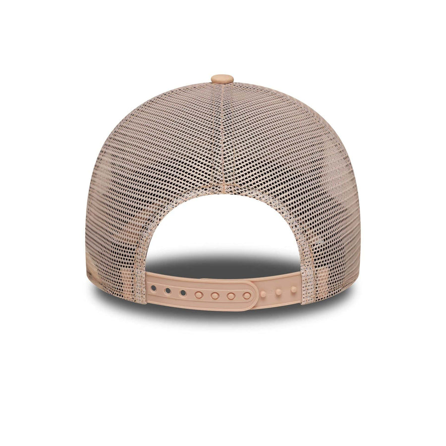 This is a Womens New Era City Pastel Pink 9FORTY E-Frame Trucker Adjustable Cap 4