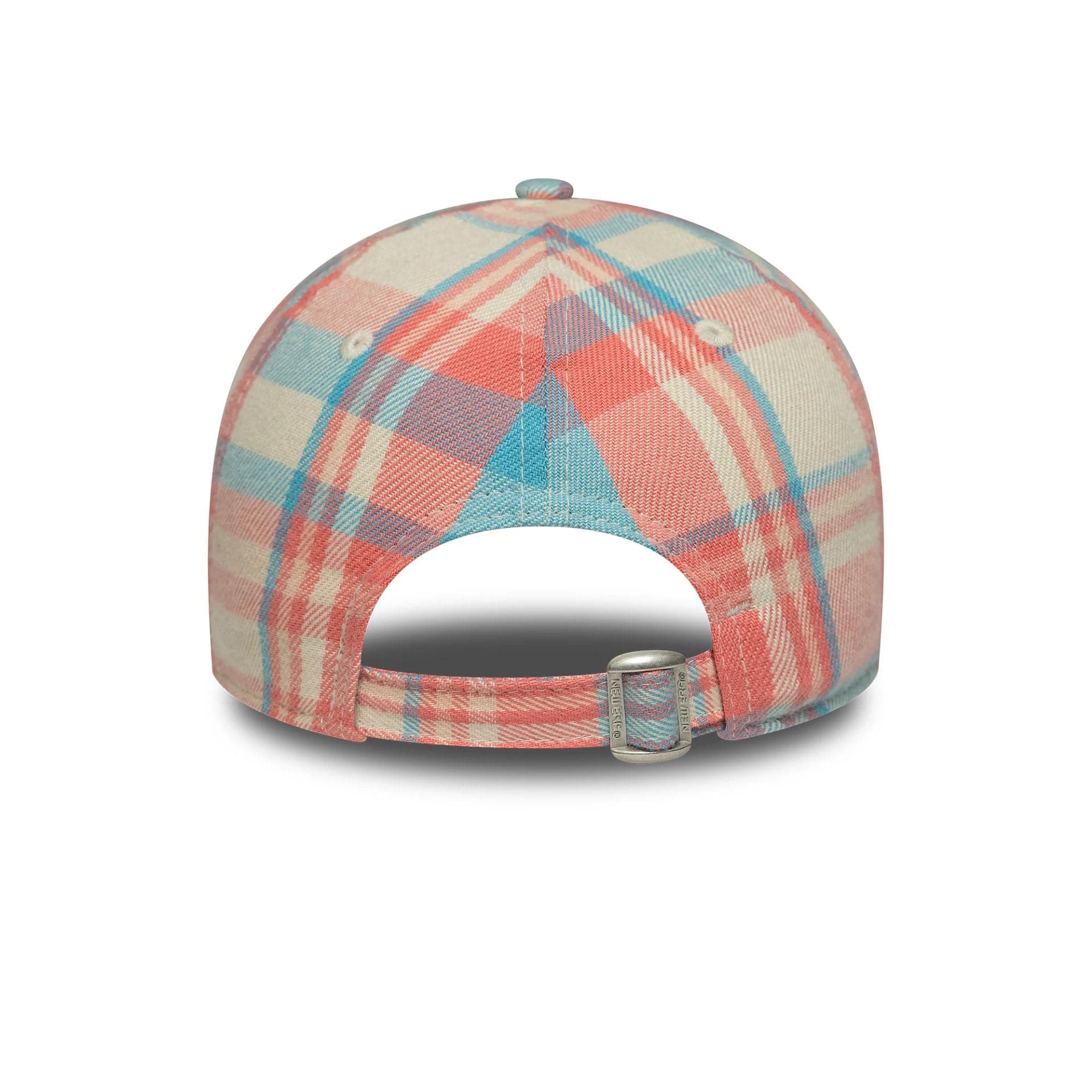 This is a New York Yankees Womens MLB Check Pastel Pink 9FORTY Adjustable Cap 4