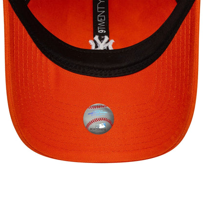 This is a New York Yankees MLB Mini Logo Orange 9TWENTY Adjustable Cap 5