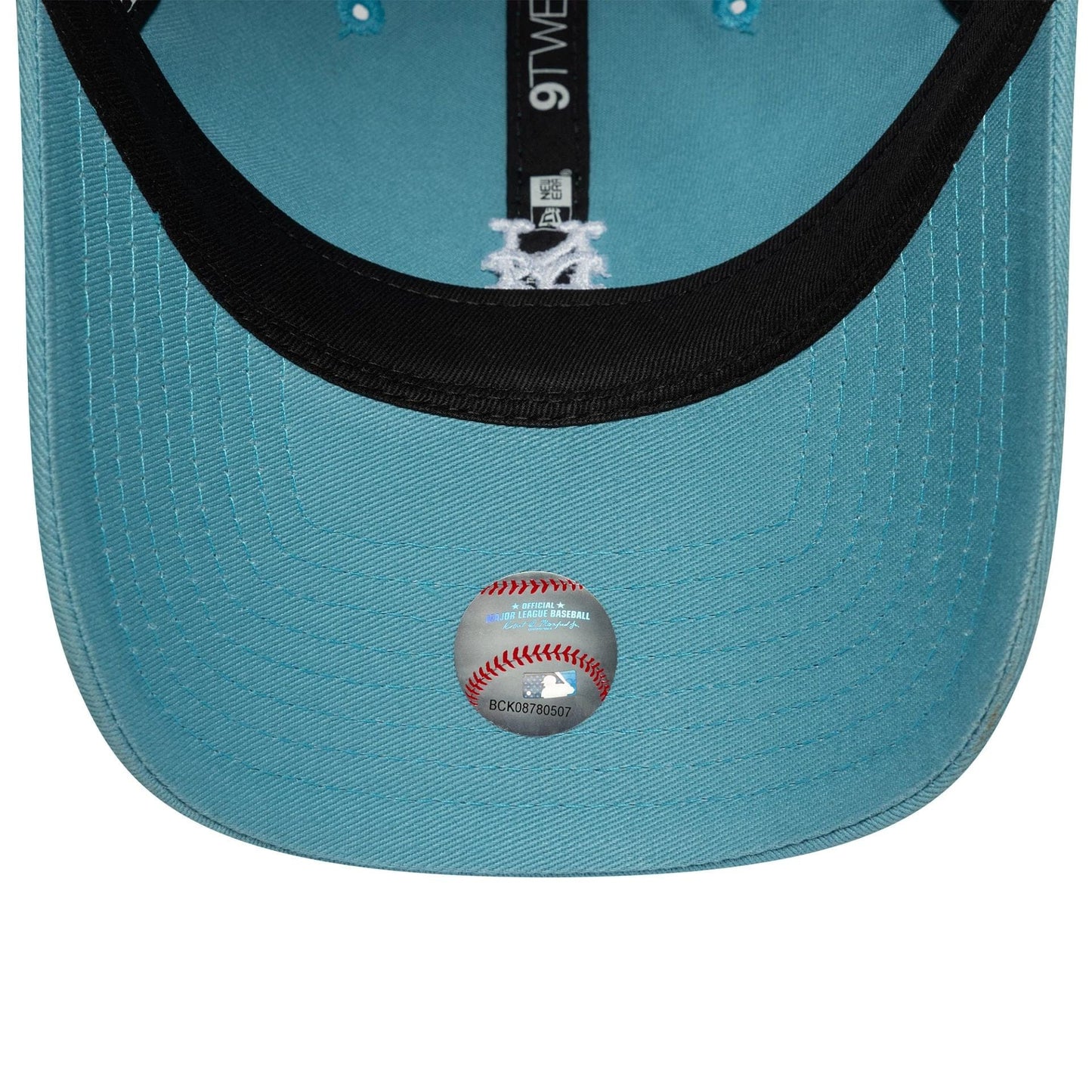 This is a New York Mets MLB Mini Logo Pastel Blue 9TWENTY Adjustable Cap 5
