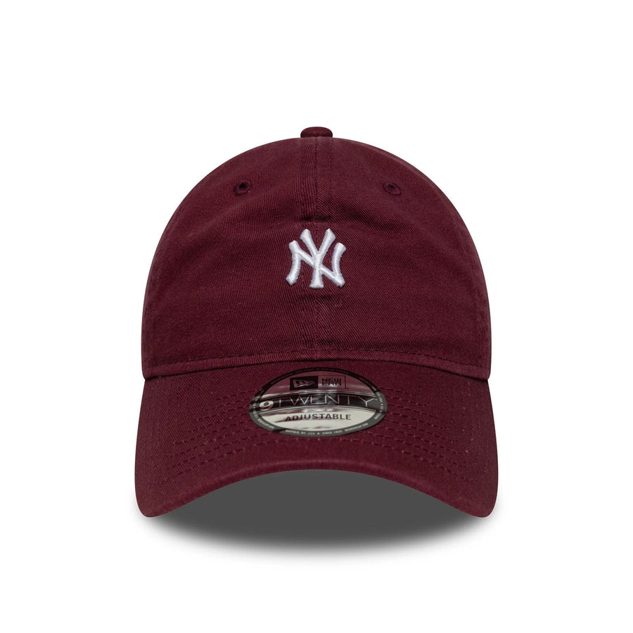 This is a New York Yankees MLB Mini Logo Dark Red 9TWENTY Adjustable Cap 2
