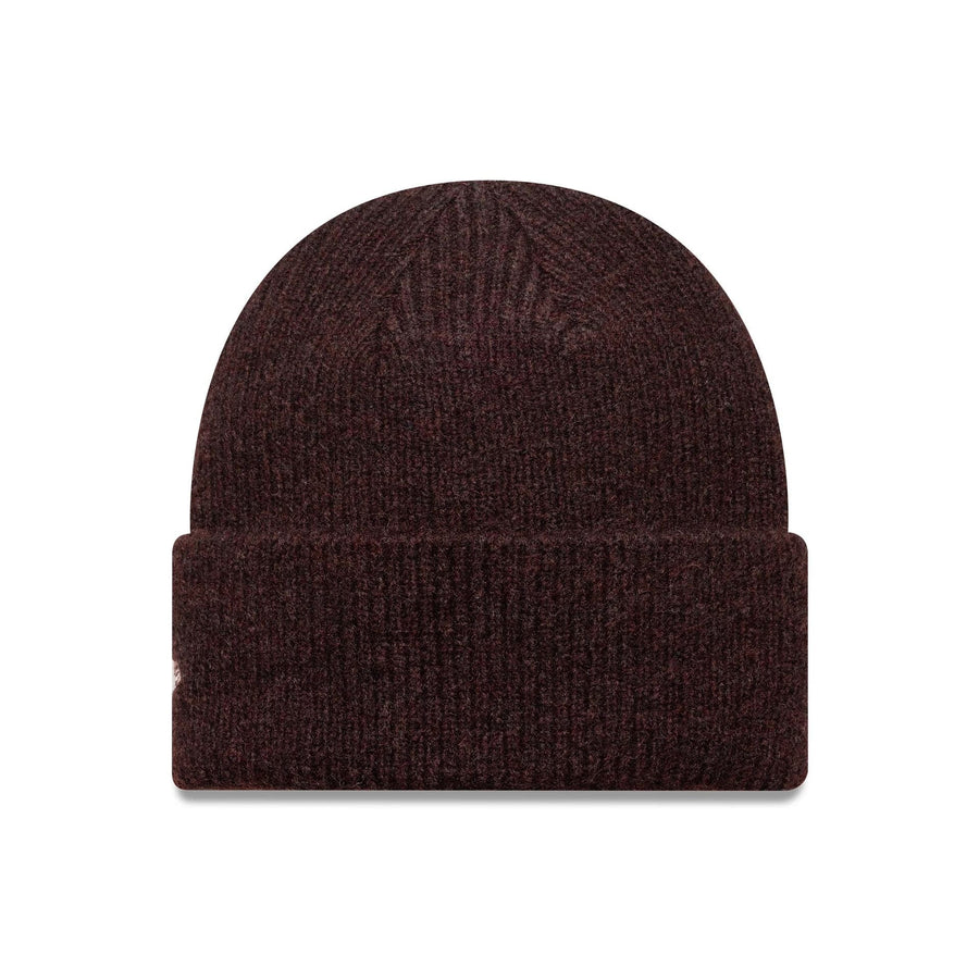 This is a New York Yankees Womens MLB Dark Red Wide Cuff Knit Beanie Hat 2