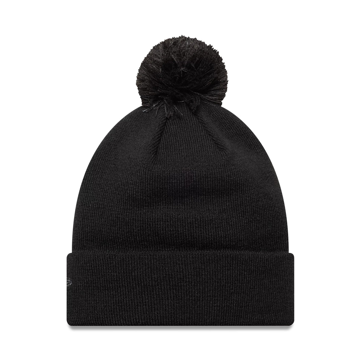 This is a LA Dodgers Womens MLB Metallic Black Cuff Knit Beanie Hat 2