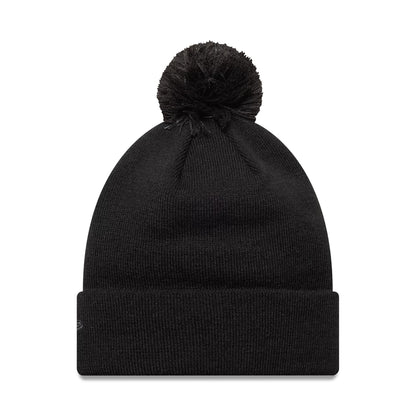 This is a LA Dodgers Womens MLB Metallic Black Cuff Knit Beanie Hat 2