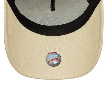 This is a New York Yankees MLB League Essential Cream 9FORTY E-Frame Adjustable Cap 5