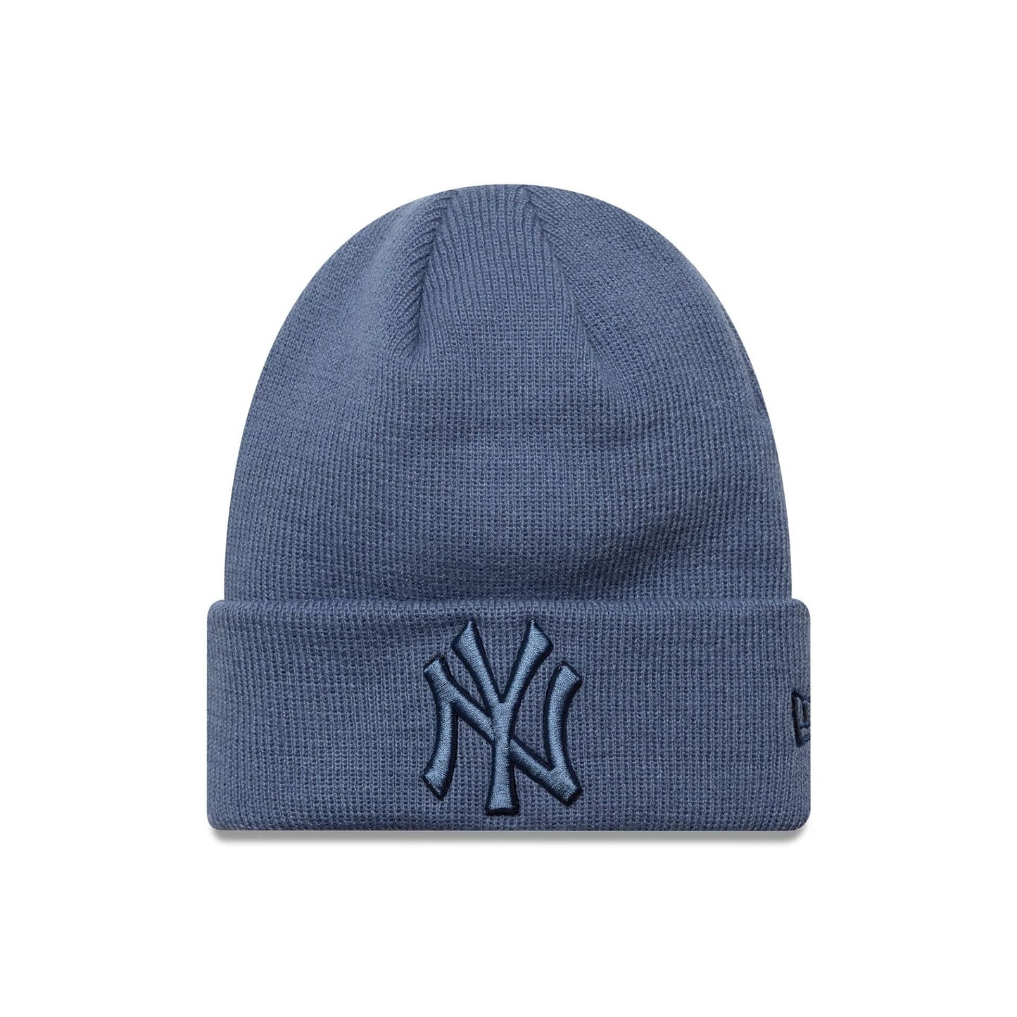 This is a New York Yankees Youth MLB League Essential Dark Blue Cuff Knit Beanie Hat 1