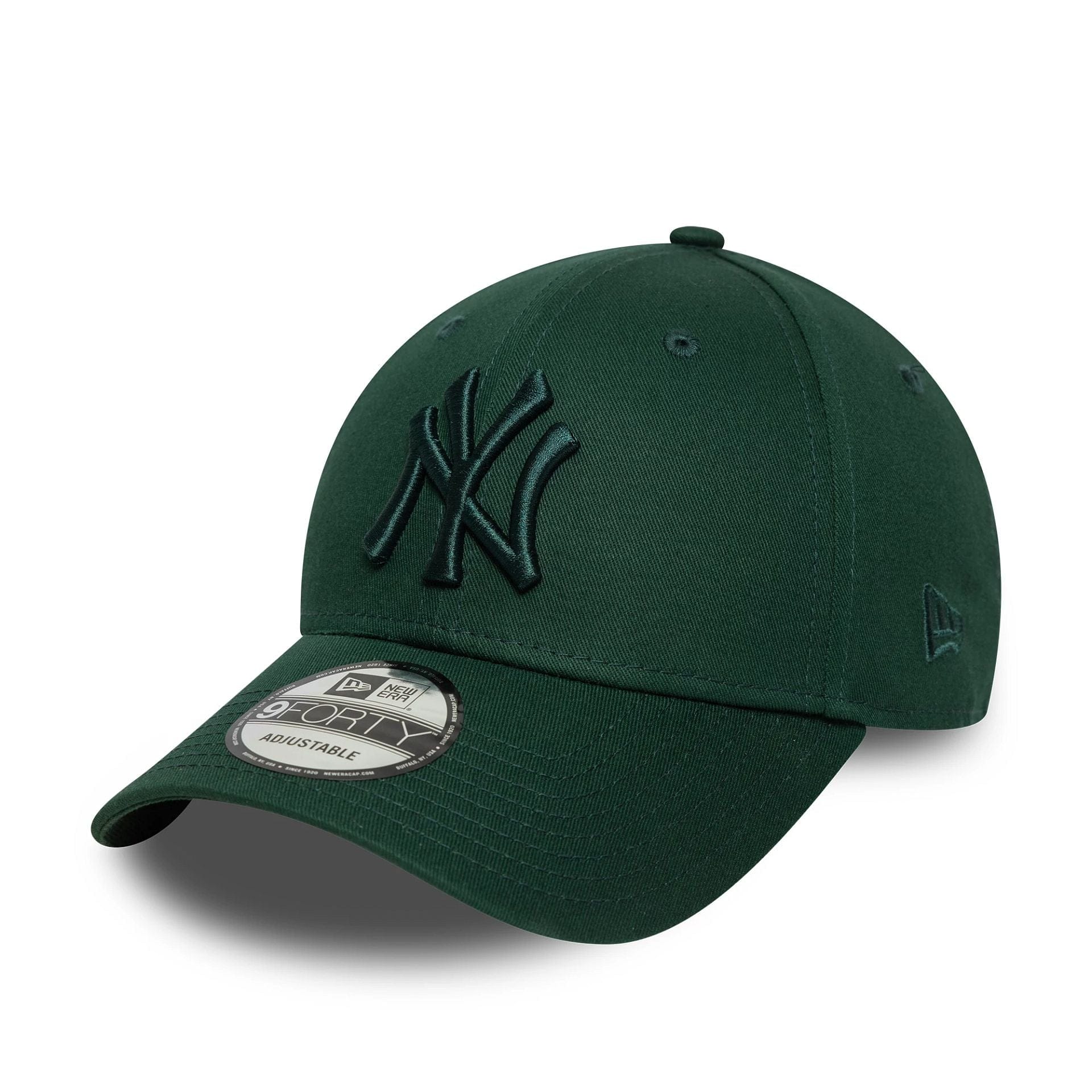 This is a New York Yankees MLB League Essential Dark Green 9FORTY Adjustable Cap 1