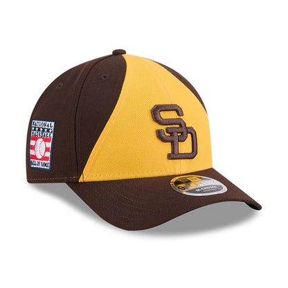This is a San Diego Padres MLB 2025 Hall Of Fame Dark Brown 9FORTY M-Crown Adjustable Cap 1
