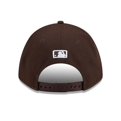 This is a San Diego Padres MLB 2025 Hall Of Fame Dark Brown 9FORTY M-Crown Adjustable Cap 7