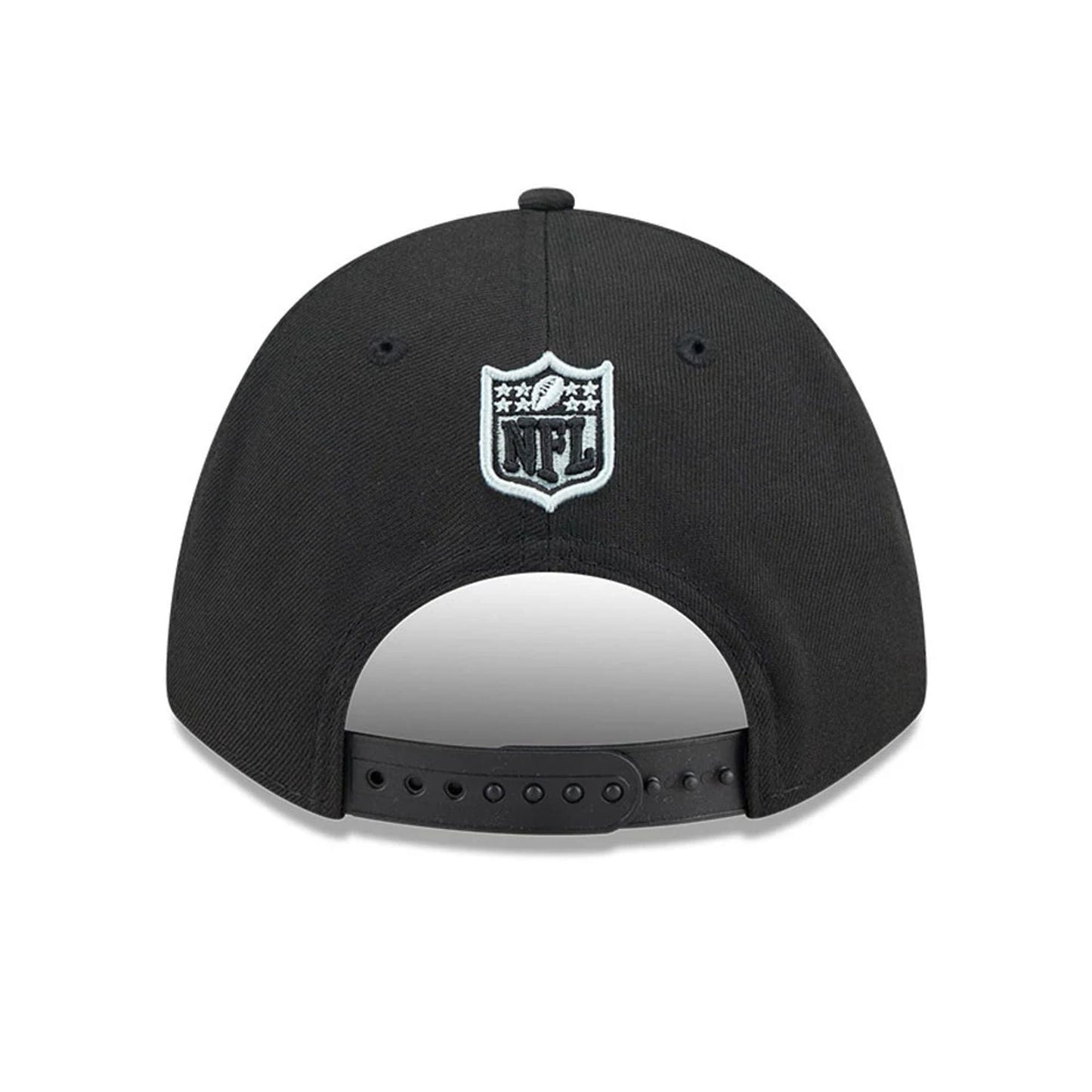 Pictured is this NFL Team Las Vegas Raiders 9FORTY M-Crown cap in black. 5
