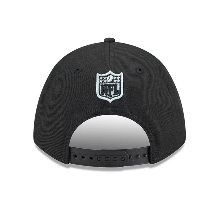 Pictured is this NFL Team Las Vegas Raiders 9FORTY M-Crown cap in black. 5