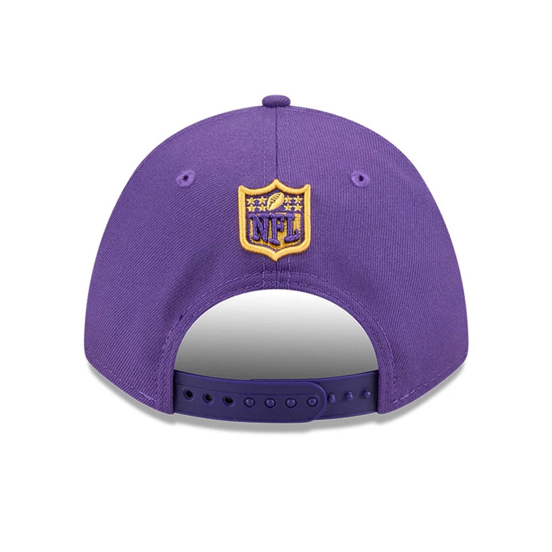 Pictured is this NFL Team Minnesota Vikings 9FORTY M-Crown cap in purple. 5