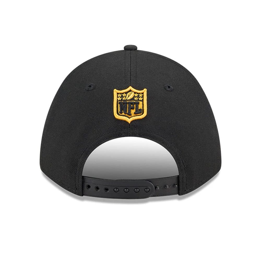 Pictured is this NFL Team Pittsburgh Steelers 9FORTY M-Crown cap in black. 5