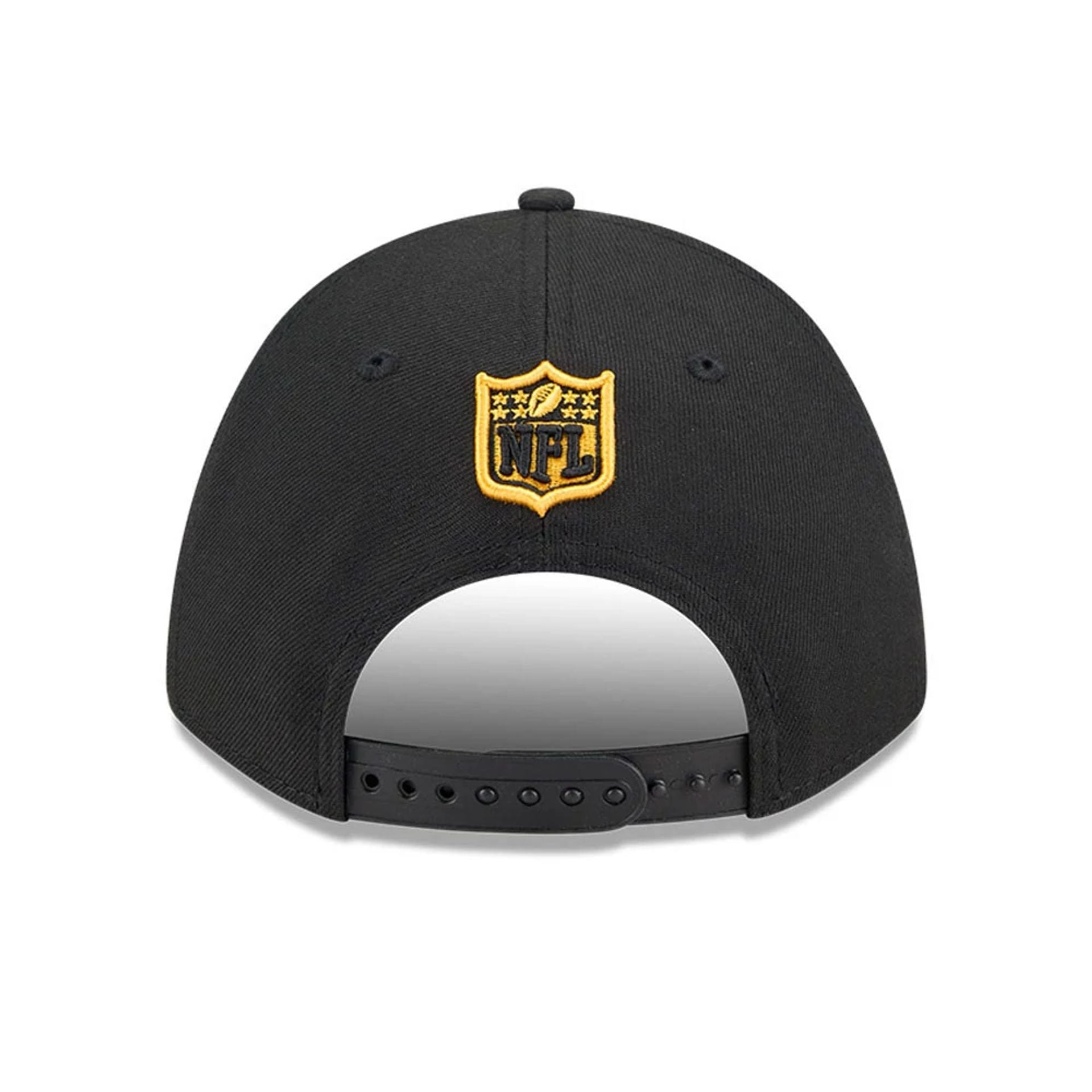 Pictured is this NFL Team Pittsburgh Steelers 9FORTY M-Crown cap in black. 5