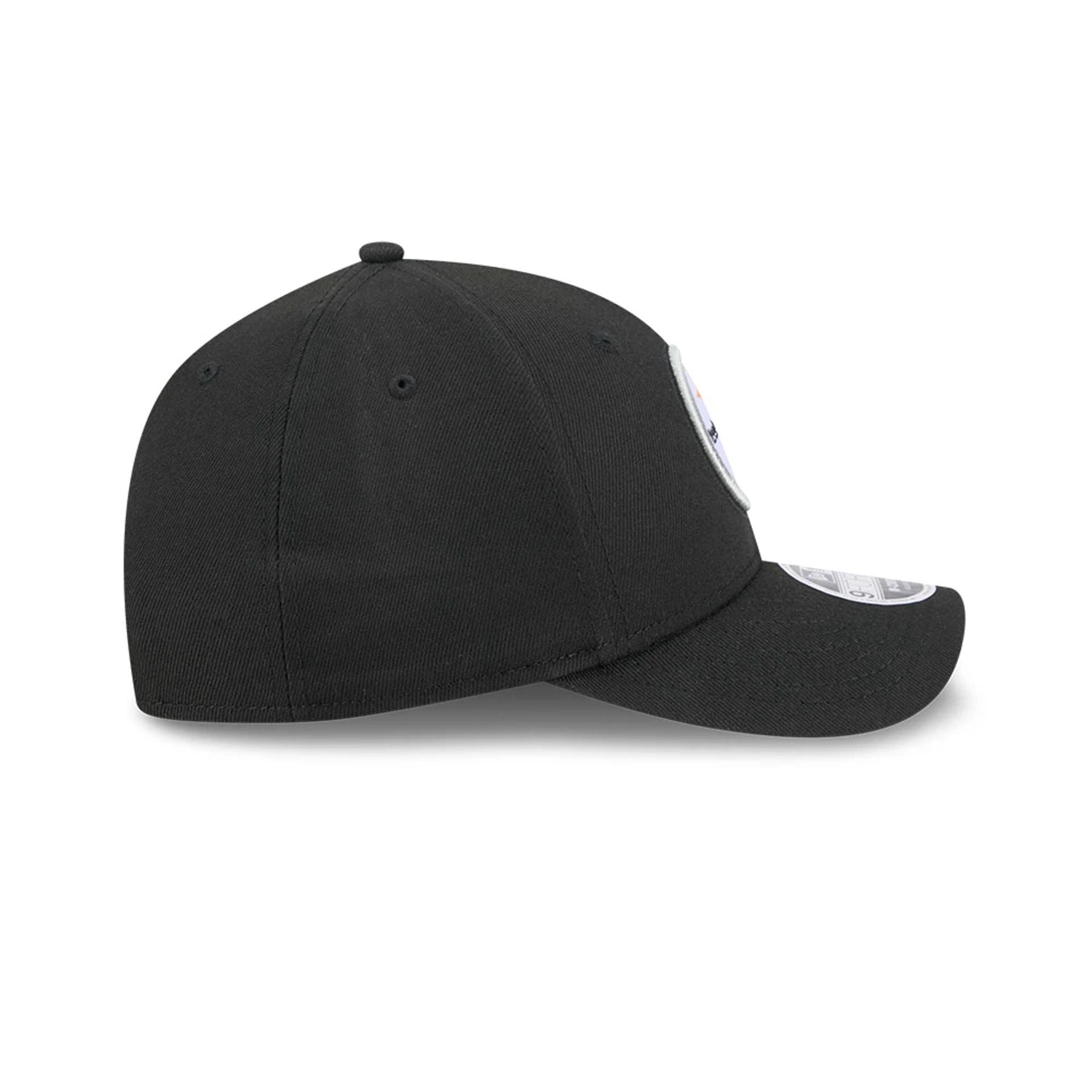 Pictured is this NFL Team Pittsburgh Steelers 9FORTY M-Crown cap in black. 7