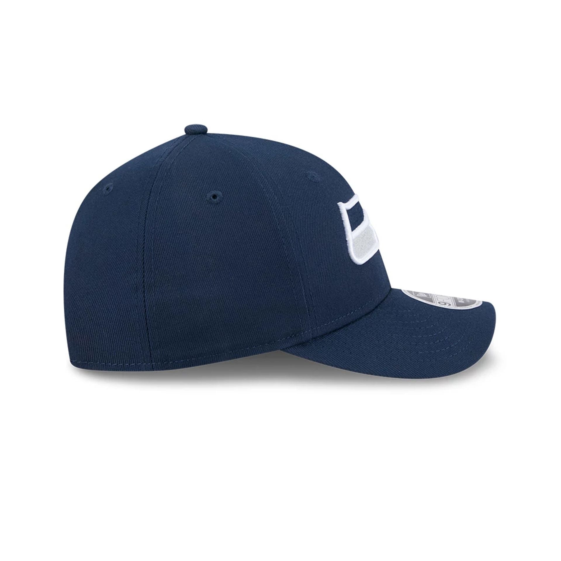 Pictured is this NFL Team Seattle Seahawks 9FORTY M-Crown cap in dark blue. 7