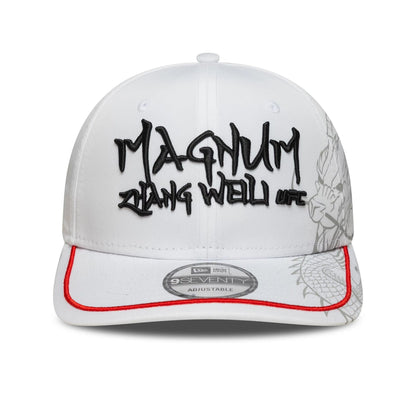 This is a UFC Ultimate Fighting Zhang Weili White 9SEVENTY Stretch Snap Adjustable Cap 3
