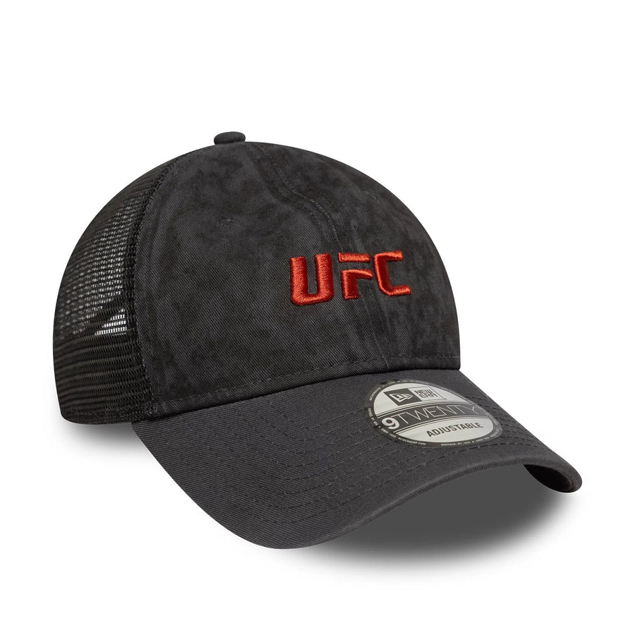 This is a UFC Ultimate Fighting Oil Wash Dark Grey 9TWENTY Adjustable Cap 3