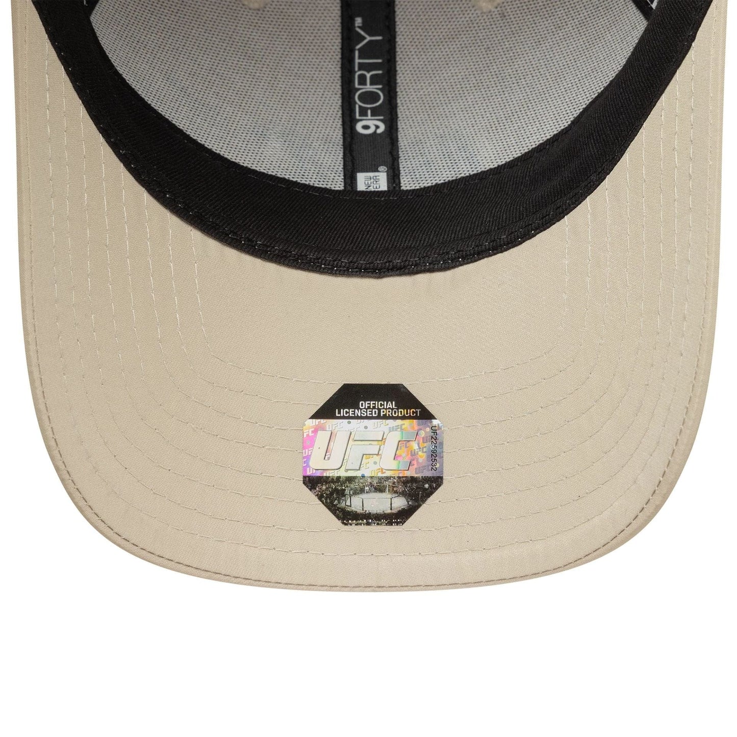 This is a UFC Ultimate Fighting Nylon Side Print Light Beige 9FORTY Adjustable Cap 7