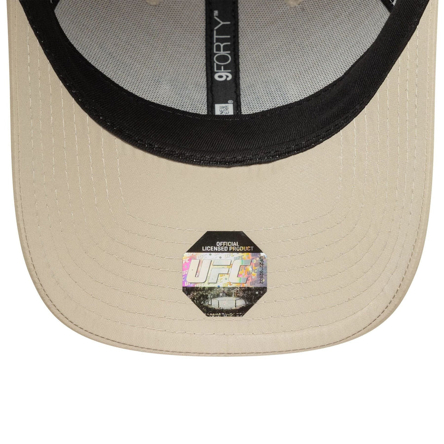 This is a UFC Ultimate Fighting Nylon Side Print Light Beige 9FORTY Adjustable Cap 7