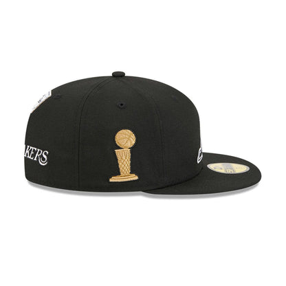 This is a LA Lakers NBA x Alpha Black 59FIFTY Fitted Cap 6