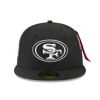 This is a San Francisco 49ers NFL x Alpha Black 59FIFTY Fitted Cap 3