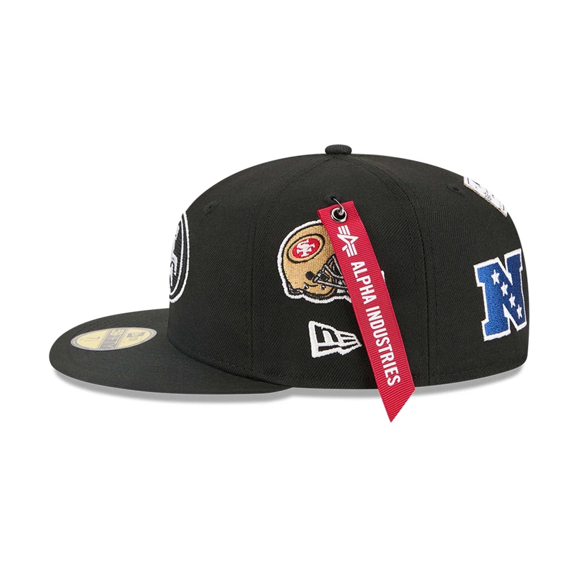 This is a San Francisco 49ers NFL x Alpha Black 59FIFTY Fitted Cap 5