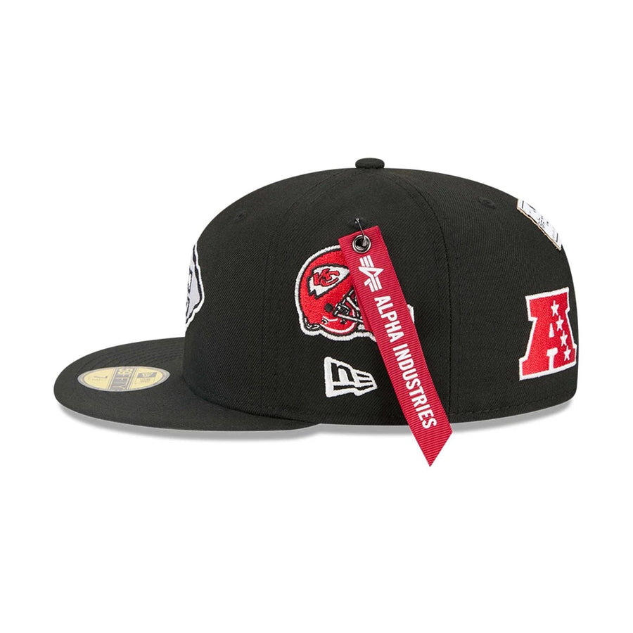 This is a Kansas City Chiefs NFL x Alpha Black 59FIFTY Fitted Cap 5