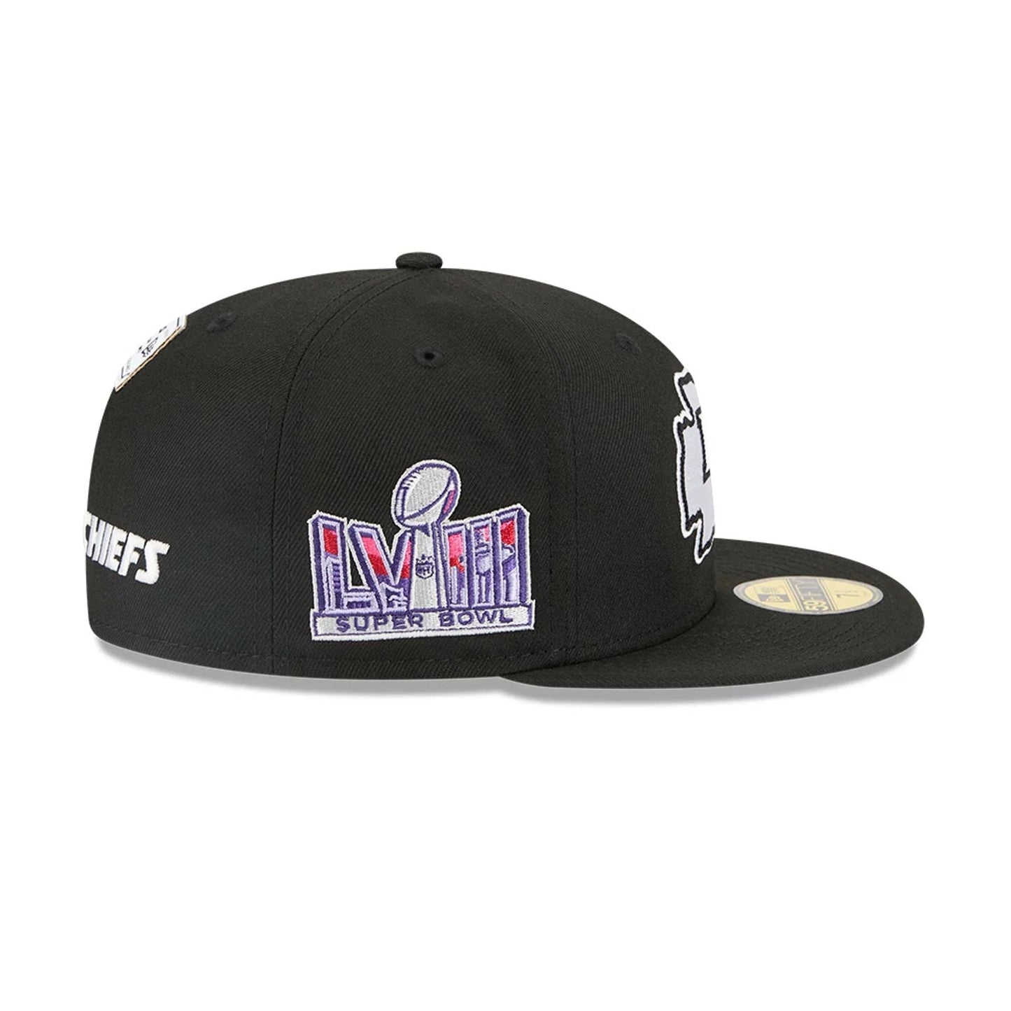 This is a Kansas City Chiefs NFL x Alpha Black 59FIFTY Fitted Cap 6