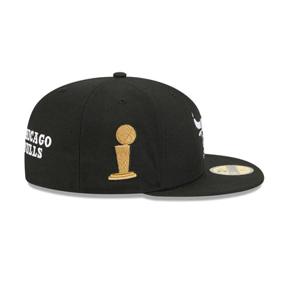This is a Chicago Bulls NBA x Alpha Black 59FIFTY Fitted Cap 6
