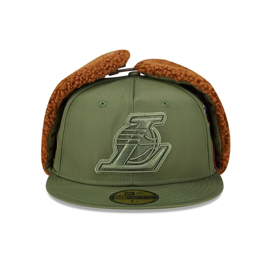 This is a LA Lakers NBA x Alpha Green Dogear 59FIFTY Fitted Cap 3