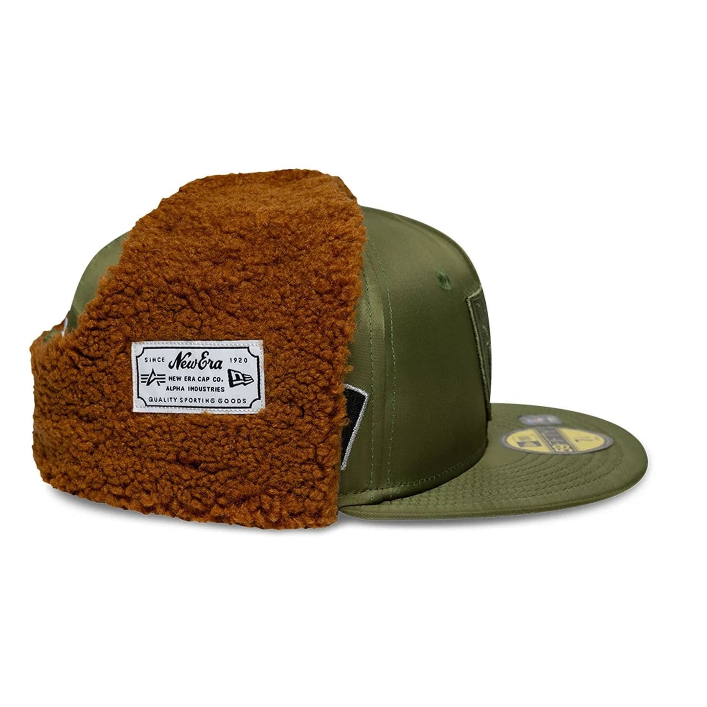 This is a Las Vegas Raiders NFL x Alpha Green Dogear 59FIFTY Fitted Cap 5