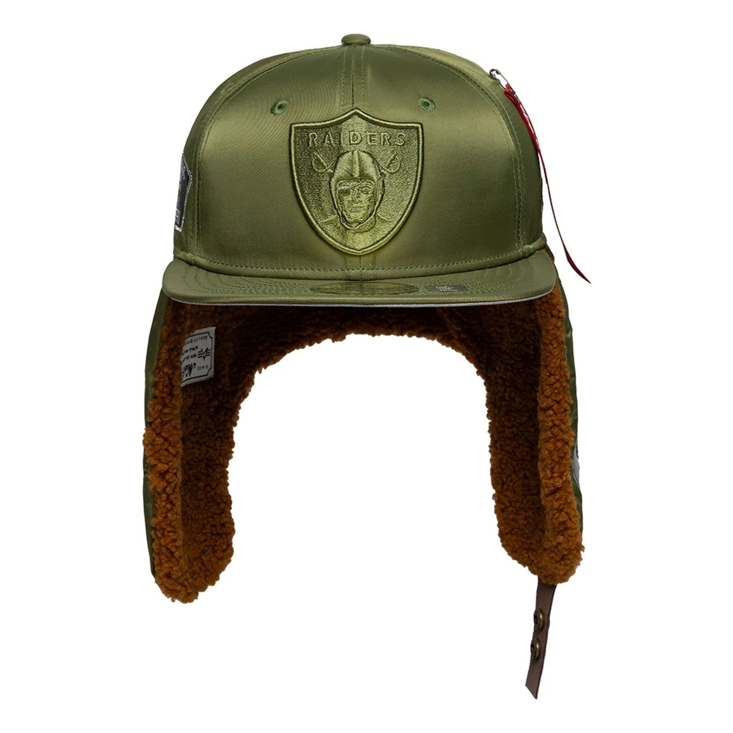 This is a Las Vegas Raiders NFL x Alpha Green Dogear 59FIFTY Fitted Cap 9
