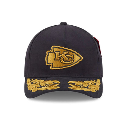 This is a Kansas City Chiefs NFL x Alpha Black 9FORTY M-Crown A-Frame Adjustable Cap 2