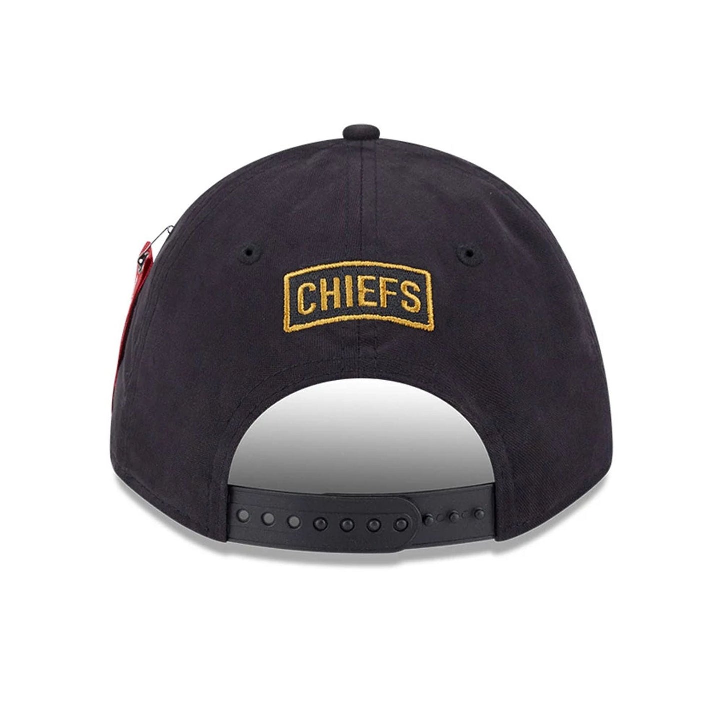 This is a Kansas City Chiefs NFL x Alpha Black 9FORTY M-Crown A-Frame Adjustable Cap 4