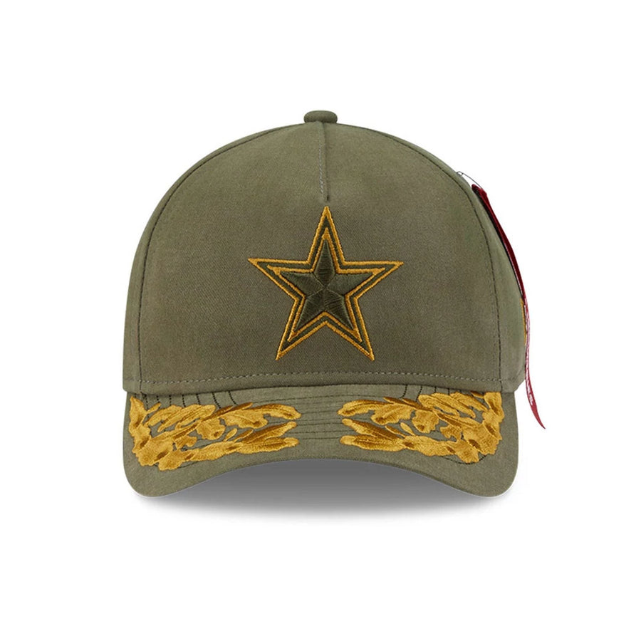 This is a Dallas Cowboys NFL x Alpha Dark Green 9FORTY M-Crown A-Frame Adjustable Cap 3