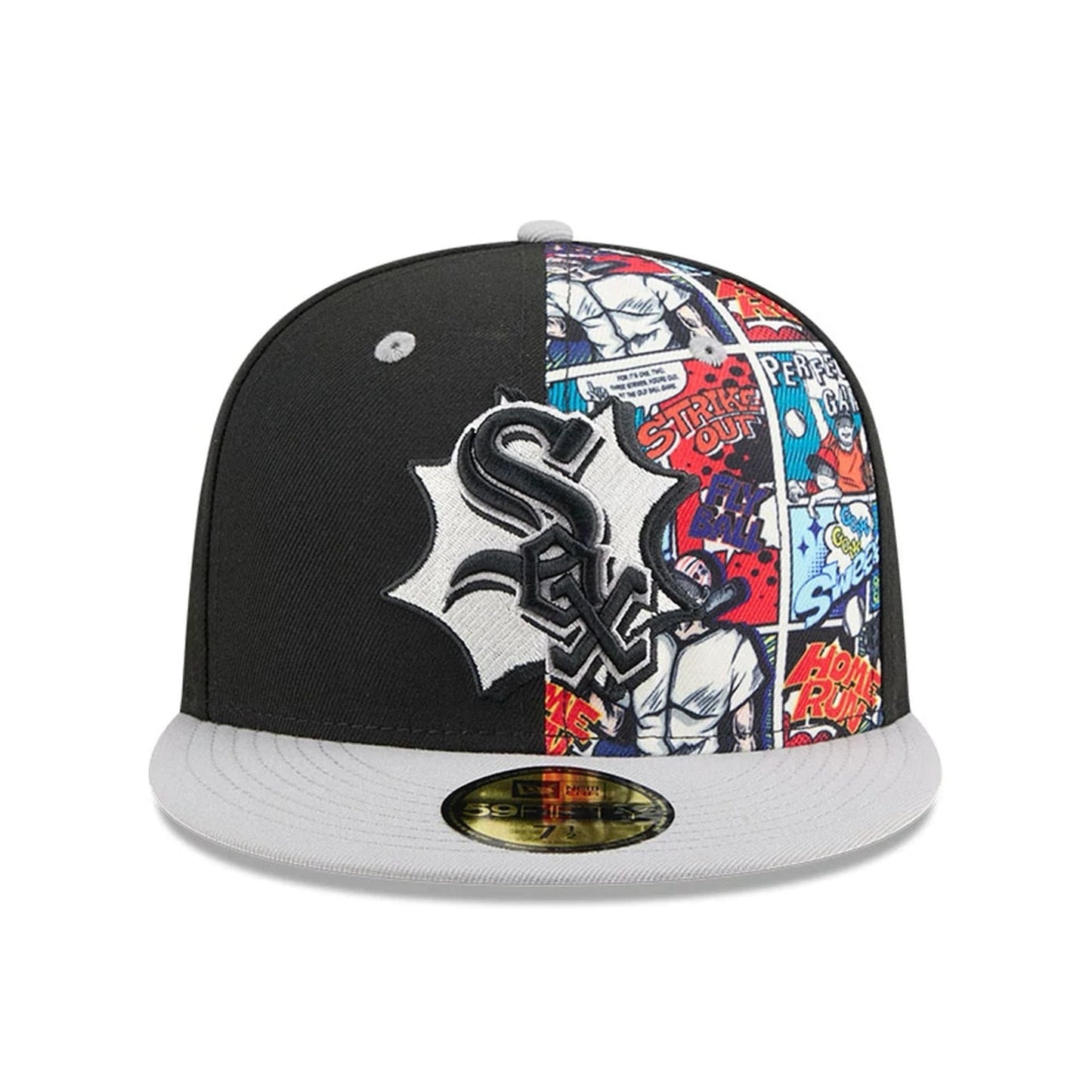 This is a Chicago White Sox 2025 MLB Diamond Hero Edition Black 59FIFTY Fitted Cap 3